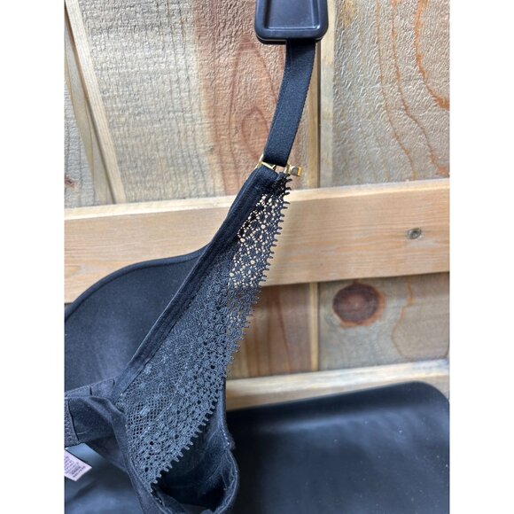 Victorias Secret Incredible Black 32C Padded Underwire Bra W/ Adjustable Straps - Picture 5 of 14